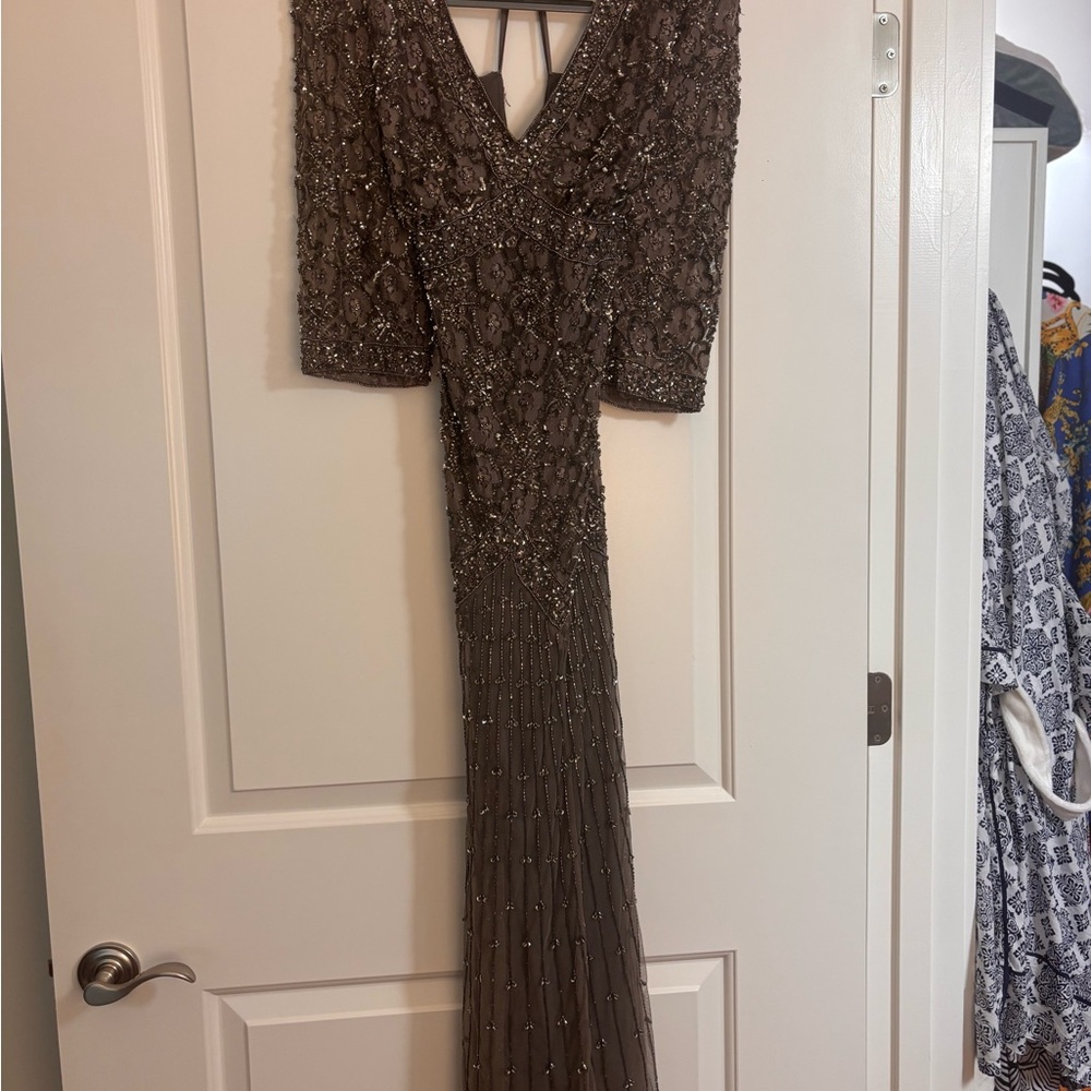 Elegant Brown Evening Gown - Picture 4 of 5